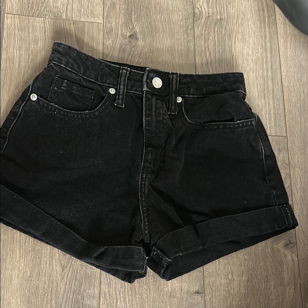Target Black Jean Shorts Cut-Off Style